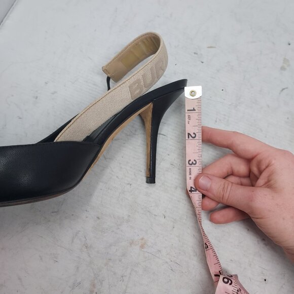 Burberry Maria Logo Slingback Pointy Toe Pump - Picture 6 of 12